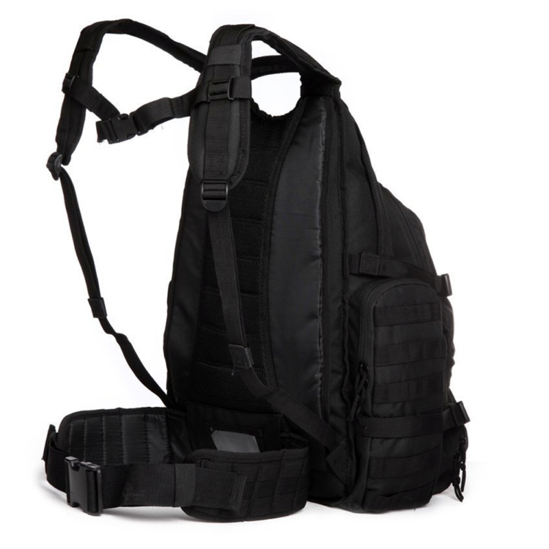 Taktischer Schwarzer Rucksack mit Laptopfach – Bild 2